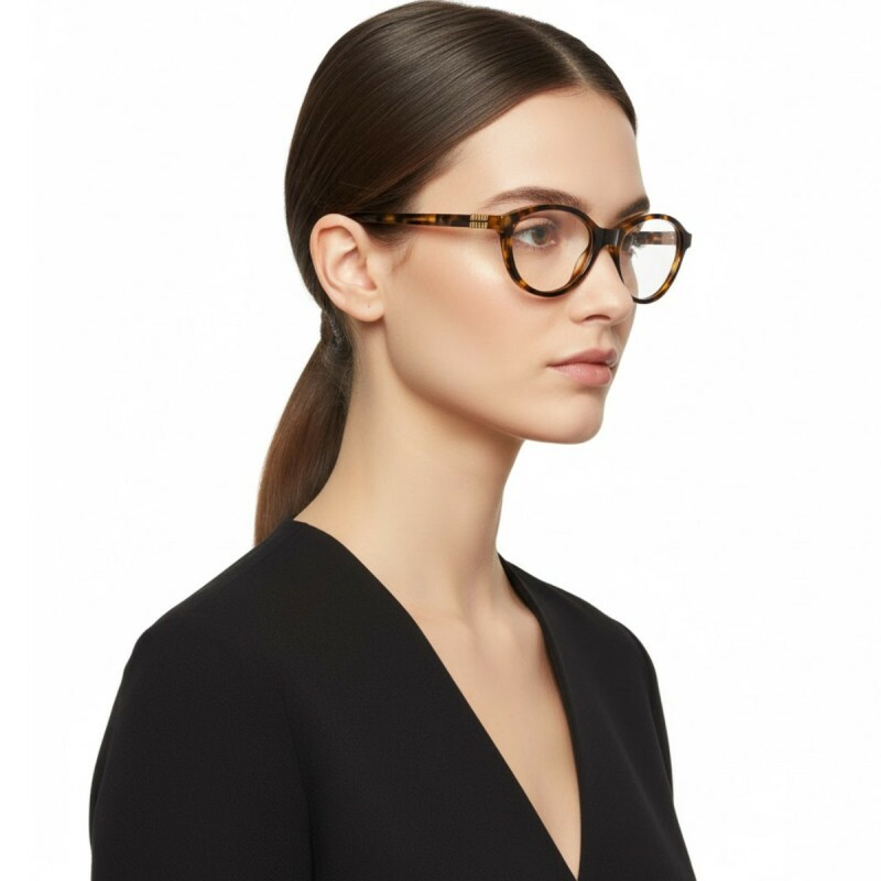 Óculos de Grau Miu Miu MU 09XV VAU1O1 53 Havana Feminino | Ótica