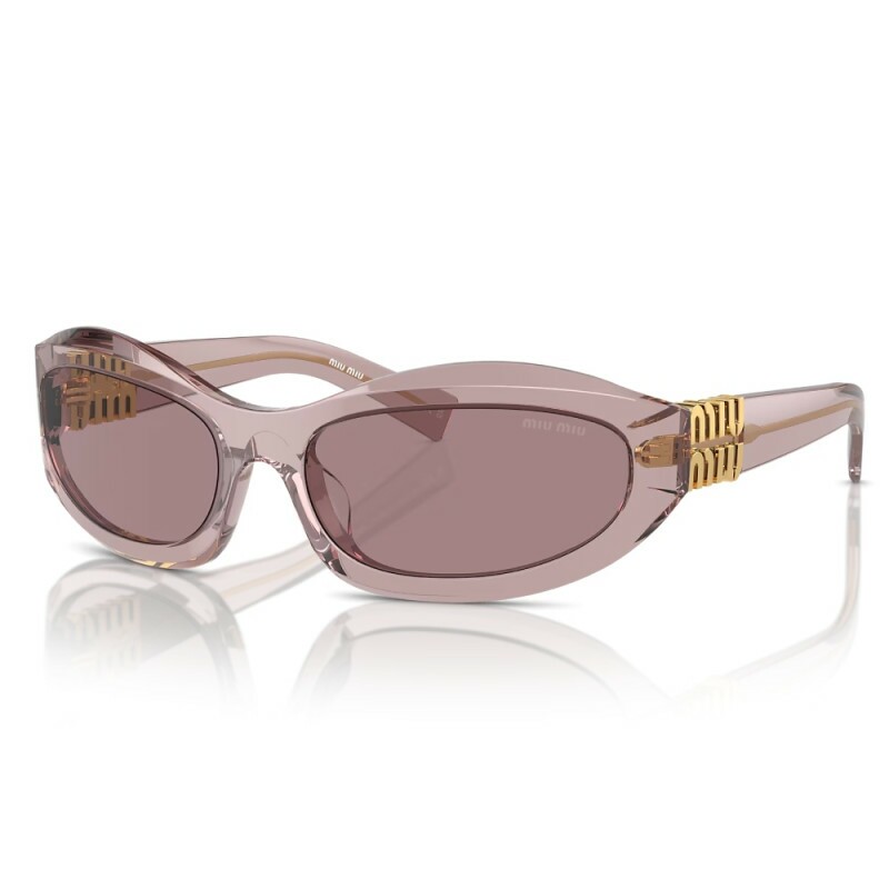 MIU MIU サングラス SMU14Z-F Óculos de Sol Miu Miu MU 14ZS Mauve Transparent | Ótica Rio Branco