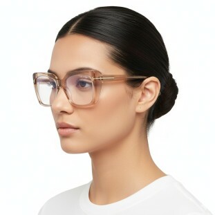 Óculos de Grau Tom Ford FT5992-B 045 Feminino Quadrado Marrom