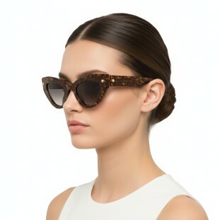 Óculos de Sol Alexander McQueen AM0407S 002 Havana Escuro Lentes Marrom 