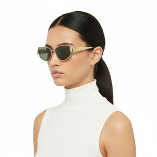 Óculos de Sol Celine Metal Triomphe CL40293U 30N 55-16 Feminino Dourado