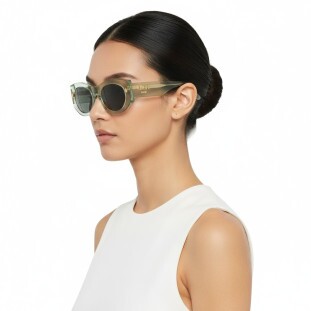 Óculos de Sol Fendi Roma FE40125I 95N Feminino Oval Verde Translúcido