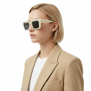 Óculos de Sol Ferragamo Retangular Unissex Branco