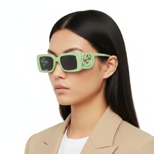Óculos de Sol Gucci GG1325S-004 GG Logo Unissex Verde