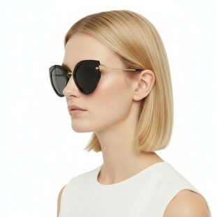 Óculos de Sol Miu Miu MU 08XS 1AB5S0 Feminino Preto