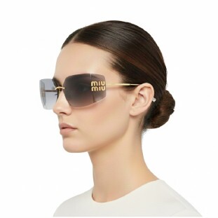 Óculos de Sol Miu Miu MU 54YS 5AK30B Feminino Dourado com Lentes Cinza-Claro