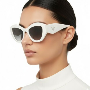 Óculos de Sol Prada PR 07YS 142130 Feminino Branco com Lentes Cinza Degradê