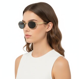 Óculos de Sol Prada PR 65ZS ZVN09T Feminino Dourado