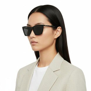 Óculos de Sol Saint Laurent SL 737 Mica Thin 001 Feminino Preto