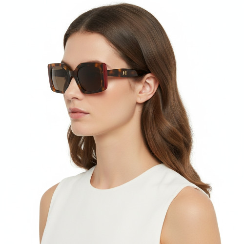 Óculos de Sol Carolina Herrera HER 0182/S O63 Feminino Marrom Mesclado
