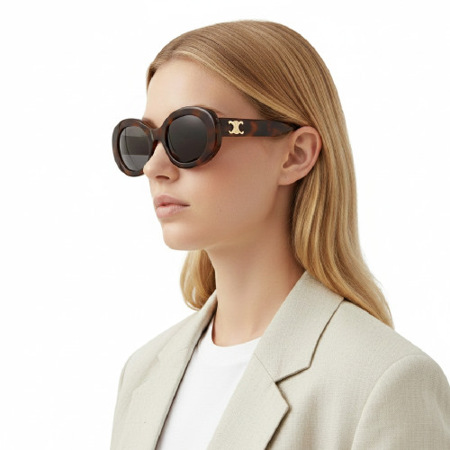 Óculos de Sol Celine CL40194U 53A Triomphe Feminino Tartaruga