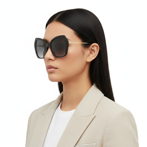 Óculos de Sol Dolce & Gabbana DG 4399 5018G Feminino Preto e Dourado