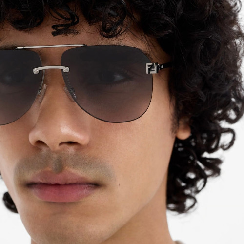 Óculos de Sol Fendi FE40115U 14C Unissex Metal com Lentes Espelhadas