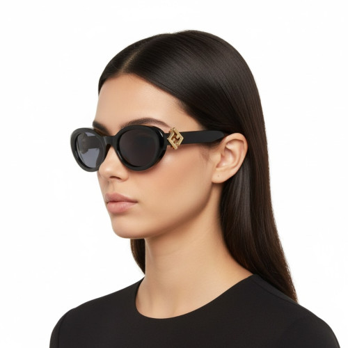 Óculos de Sol Fendi FE40140U 01A Feminino Preto com Lentes Cinza