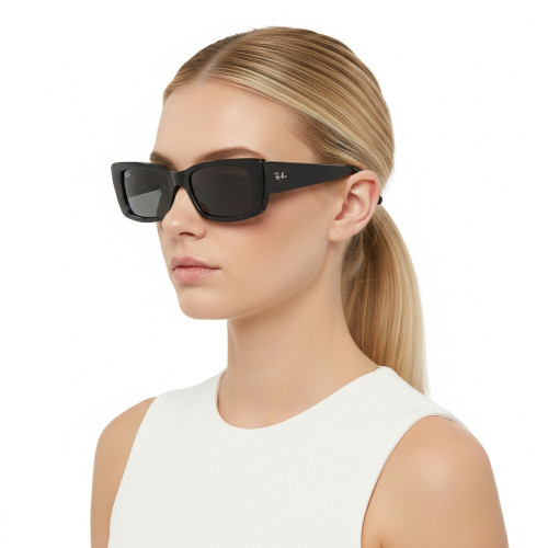 Óculos de Sol Ray-Ban RB4425 Teru 667787 Preto Lentes Cinza 