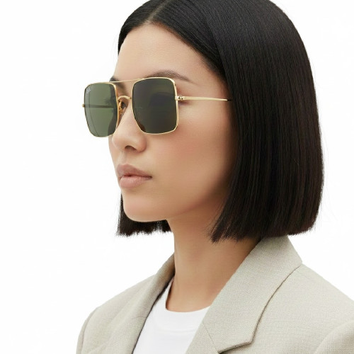 Óculos de Sol Ray-Ban RB 1971 9147/31 Square Unissex Verde