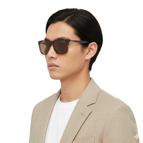 Óculos de Sol Timberland TB9234 52H Masculino Havana Escuro