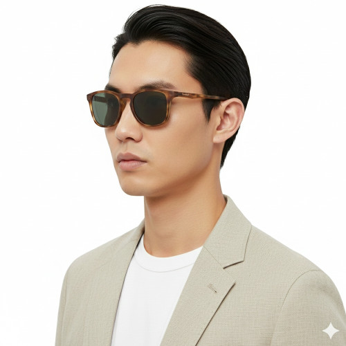 Óculos de Sol Timberland TB9265 52R Masculino Havana Claro