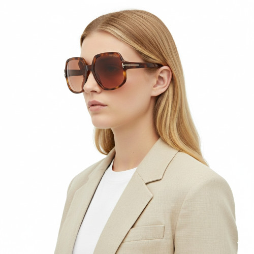 Óculos de Sol Tom Ford FT0992 52E Feminino Havana Escuro