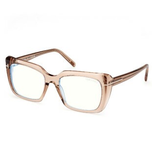 Óculos de Grau Tom Ford FT5992-B 045 Feminino Quadrado Marrom