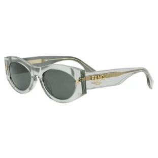 Óculos de Sol Fendi Roma FE40125I 95N Feminino Oval Verde Translúcido