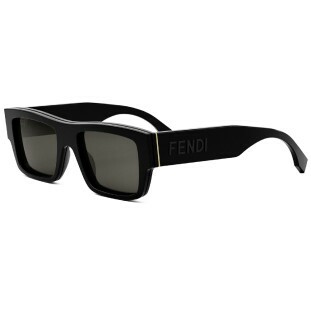 Óculos de Sol Fendi Signature FE40118I 01A Masculino Preto