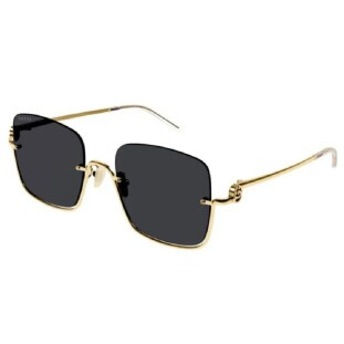 Óculos de Sol Gucci GG1279S 001 Feminino Dourado Lentes Cinza