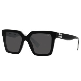 Óculos de Sol Miu Miu MU 03Y 10G-5S0 Feminino Preto Lentes Cinza