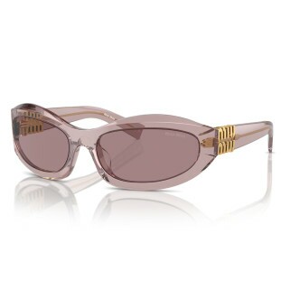 Óculos de Sol Miu Miu MU 14ZS Feminino Mauve Transparent com Lentes Roxo Claro