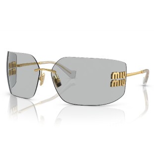Óculos de Sol Miu Miu MU 54YS 5AK30B Feminino Dourado com Lentes Cinza-Claro