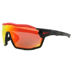Óculos de Sol Nike SHOW X RUSH M DZ7370 010 Masculino Preto Espelhado Vermelho