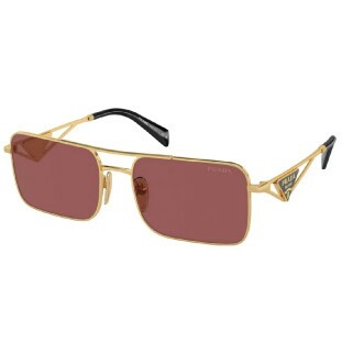 Óculos de Sol Prada PR A52S 5AK08S Unissex Dourado