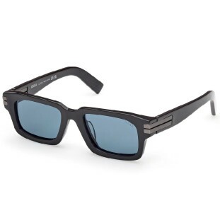 Óculos de Sol Zegna EZ0255 48V Marrom com Lentes Azuis