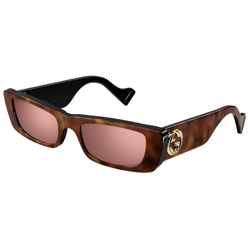 Óculos de Sol Gucci GG0516S 015 Unissex Tartaruga Marrom