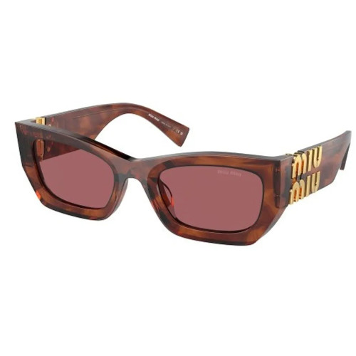 Óculos de Sol Miu Miu 09WS 11Q08S Feminino Retangular Tabaco