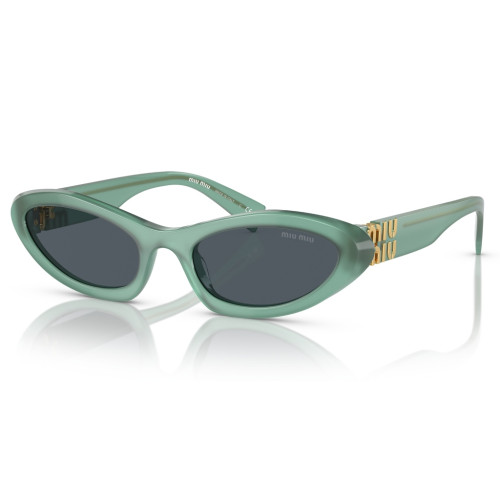 Óculos de Sol Miu Miu 0MU 09YS 19L09T Feminino Verde Anise com Lentes Cinza-Escuro
