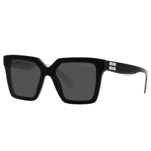 Óculos de Sol Miu Miu MU 03Y 10G-5S0 Feminino Preto Lentes Cinza