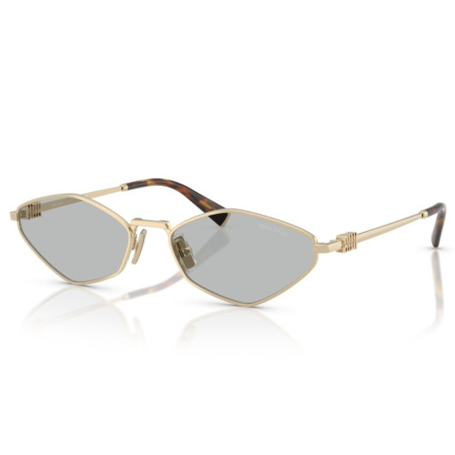 Óculos de Sol Miu Miu MU 56ZS ZVN 50K Feminino Dourado com Lentes Cinza Claro