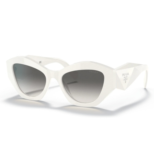 Óculos de Sol Prada PR 07YS 142130 Feminino Branco com Lentes Cinza Degradê