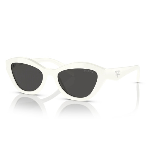 Óculos de Sol Prada PR A02S 17K08Z Feminino Branco com Lentes Cinza-Escuro