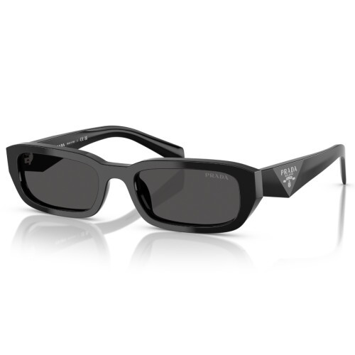 Óculos de Sol Prada PR B06S 16K08Z Feminino Preto com Lentes Cinza Escuro