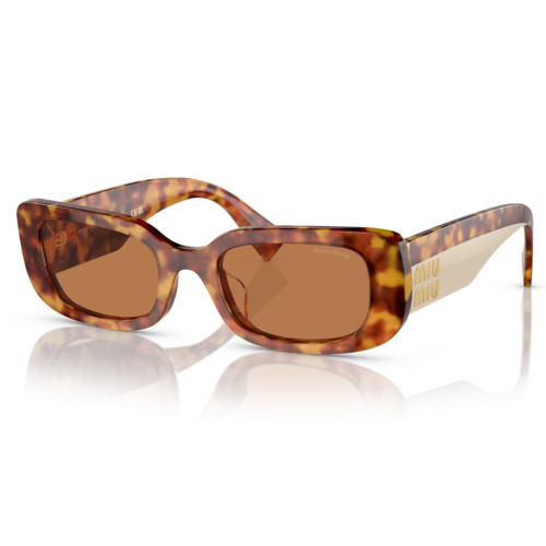 Óculos de Sol Miu Miu 0MU 08YS 4BW2Z1 Feminino Havana Claro com Lentes Marrom